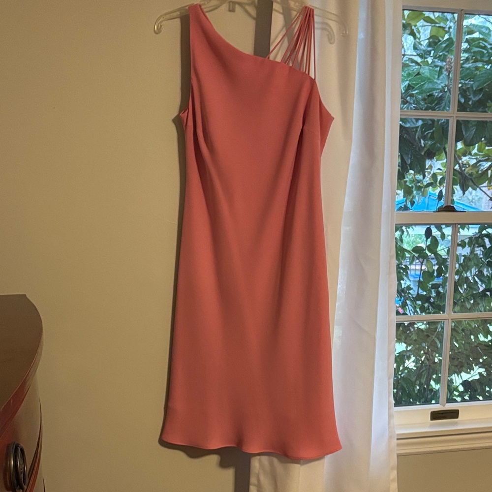 Evan Picone One-Shoulder Pink Dress